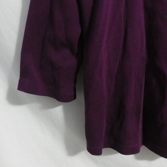 RAFAELLA STUDIO | large | Purple Long Sleeve Top | Scoop Neck - Picture 6 of 14